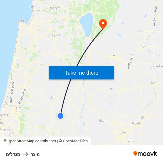 מגדלים to מיצר map