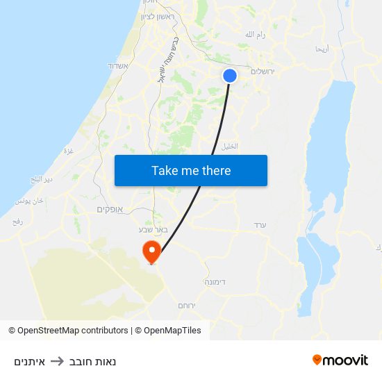 איתנים to נאות חובב map