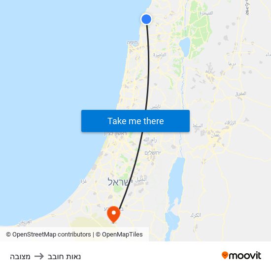 מצובה to נאות חובב map