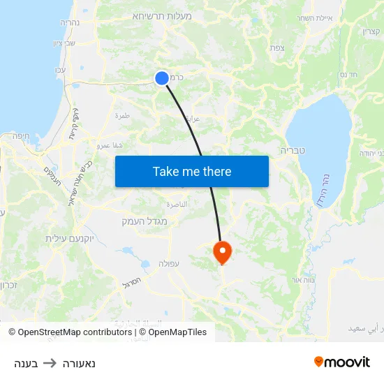 בענה to נאעורה map
