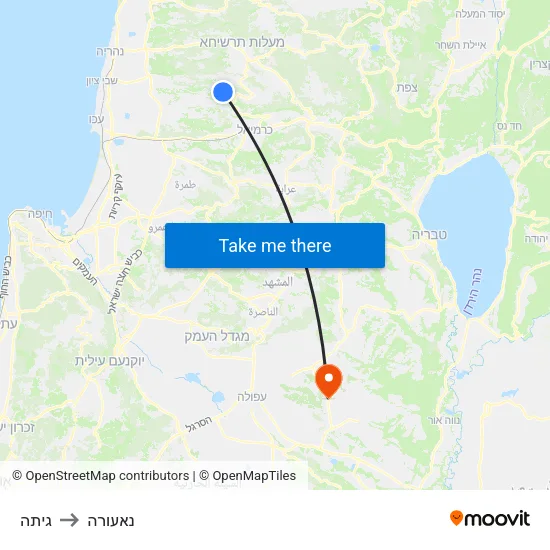 גיתה to נאעורה map