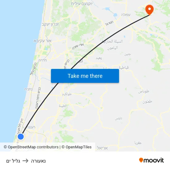 גליל ים to נאעורה map