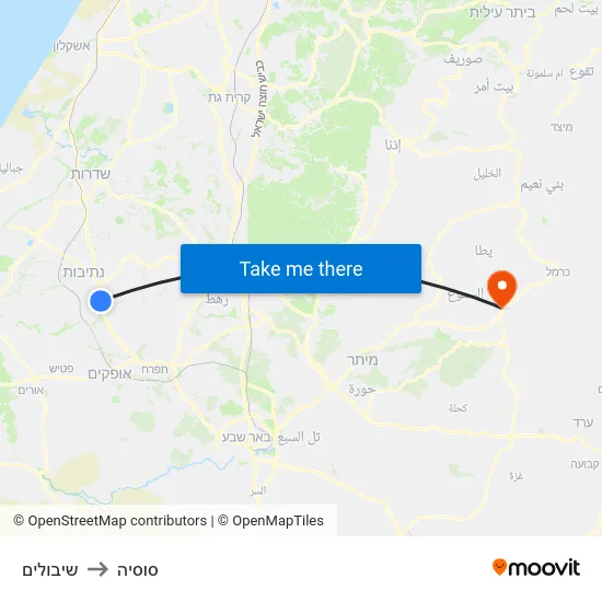 שיבולים to סוסיה map
