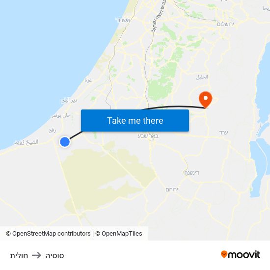 חולית to סוסיה map