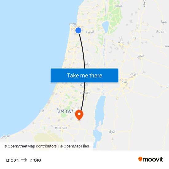 רכסים to סוסיה map