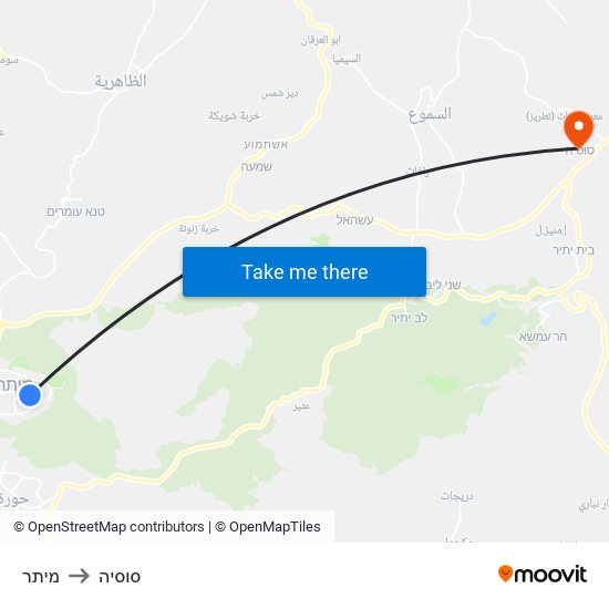 מיתר to סוסיה map