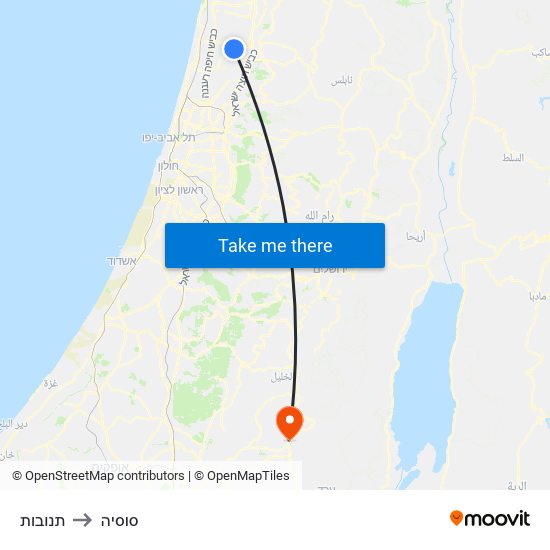 תנובות to סוסיה map