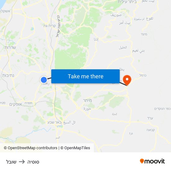 שובל to סוסיה map