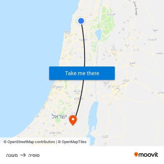 מעונה to סוסיה map