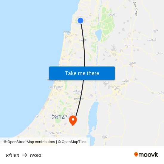 מעיליא to סוסיה map