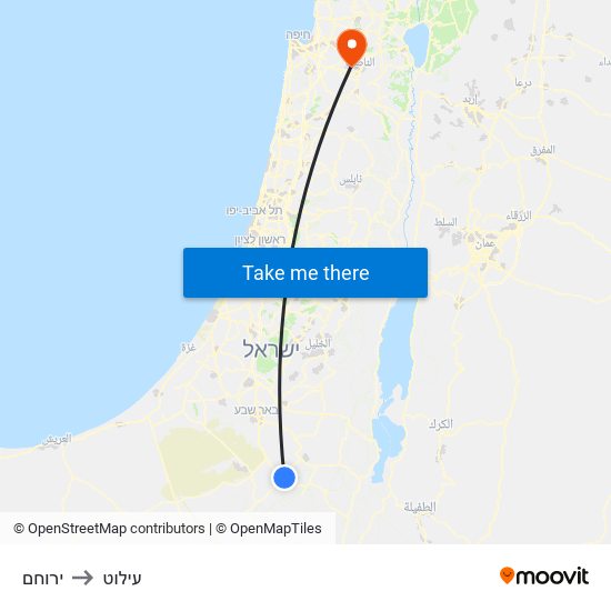 ירוחם to עילוט map