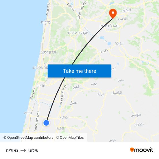 גאולים to עילוט map