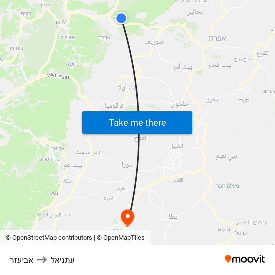 אביעזר to עתניאל map