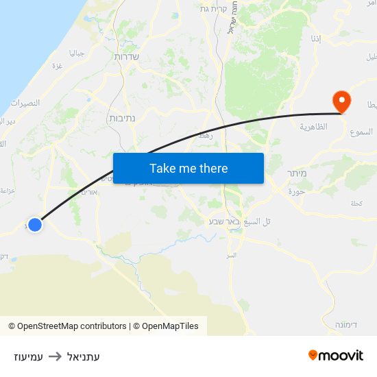 עמיעוז to עתניאל map