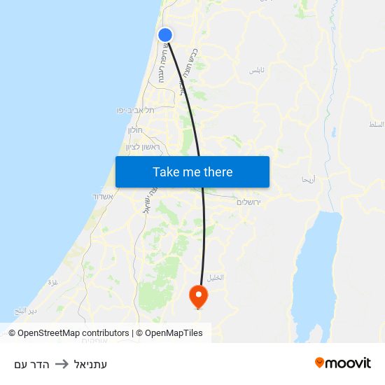 הדר עם to עתניאל map