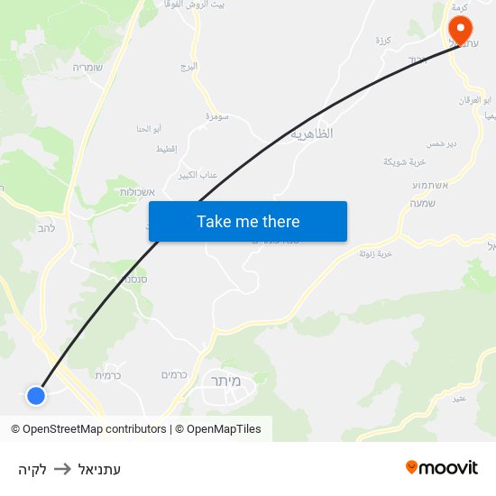 לקיה to עתניאל map