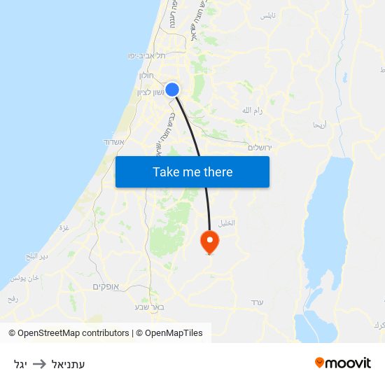 יגל to עתניאל map