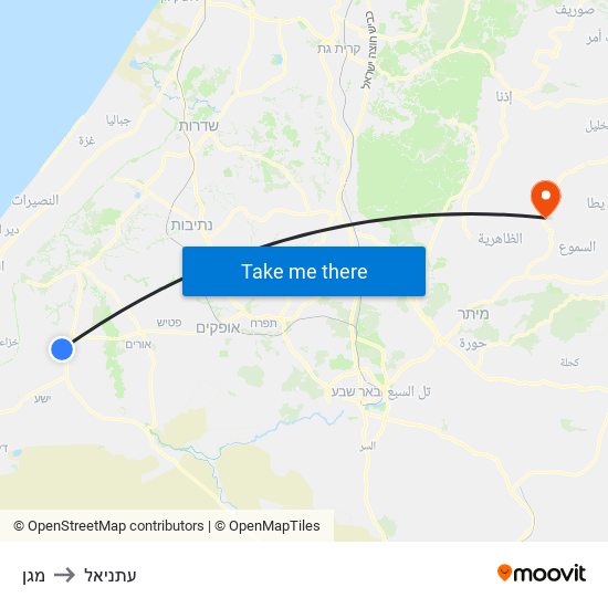 מגן to עתניאל map