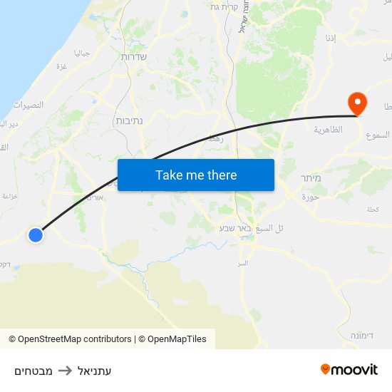 מבטחים to עתניאל map