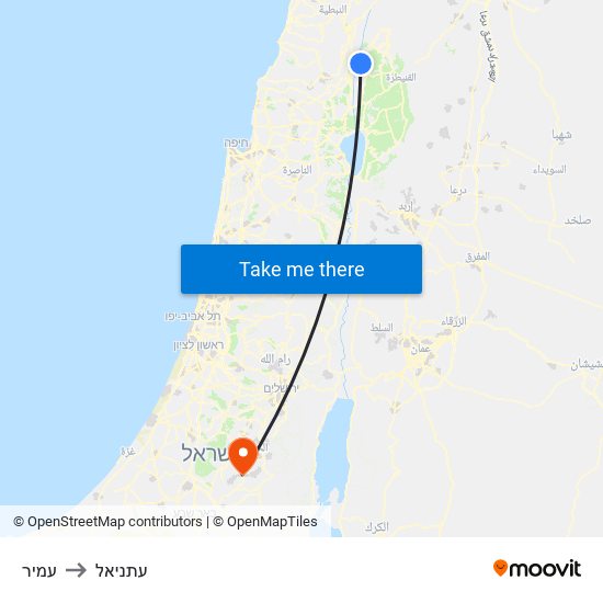 עמיר to עתניאל map