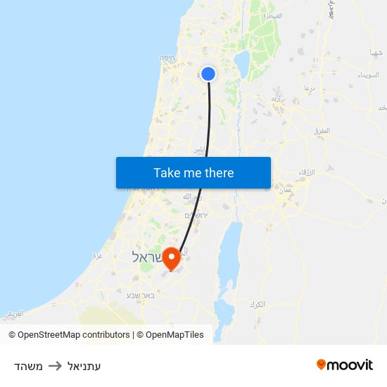 משהד to עתניאל map