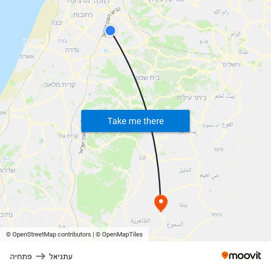 פתחיה to עתניאל map