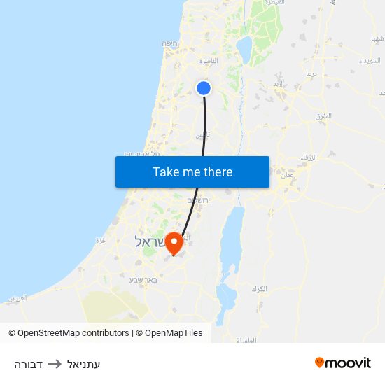 דבורה to עתניאל map