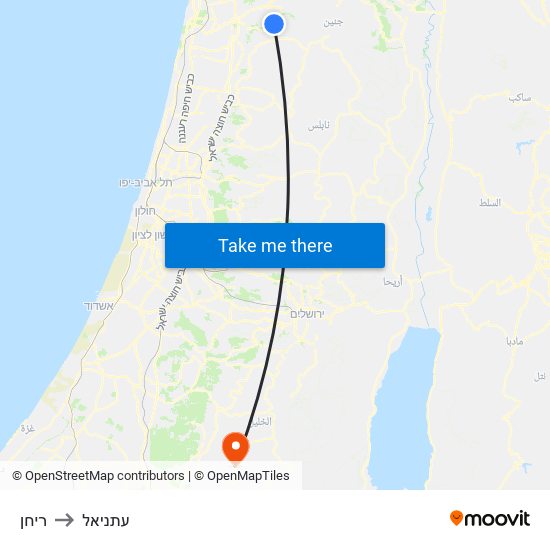 ריחן to עתניאל map