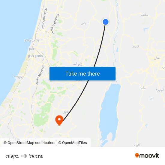 בקעות to עתניאל map