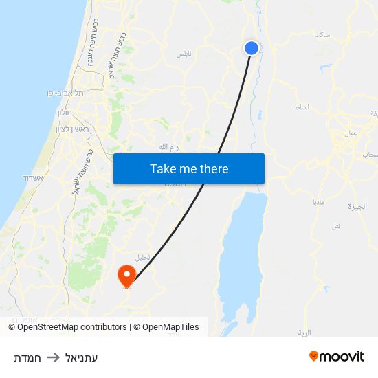 חמדת to עתניאל map