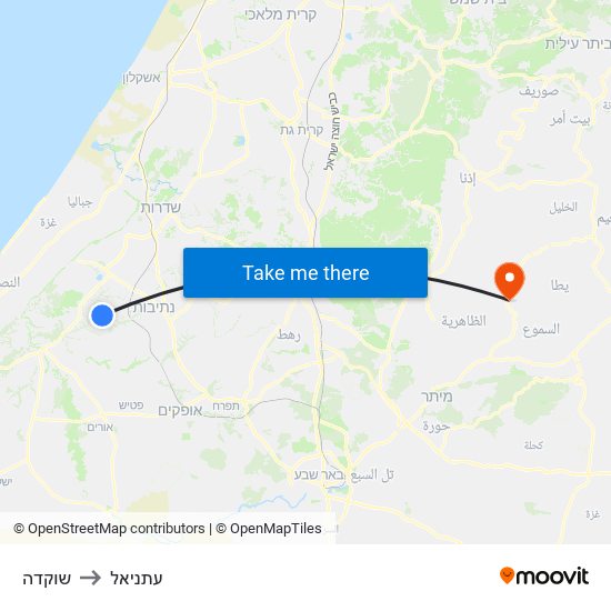 שוקדה to עתניאל map