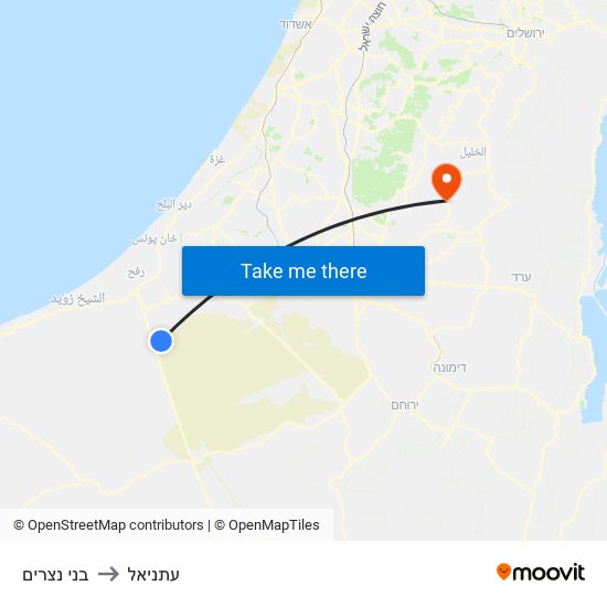 בני נצרים to עתניאל map