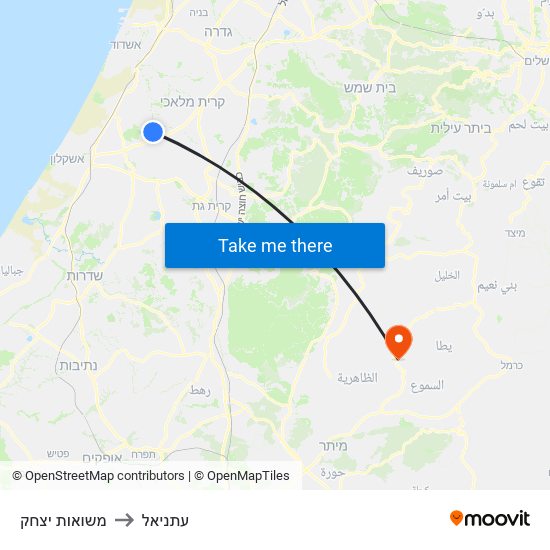 משואות יצחק to עתניאל map