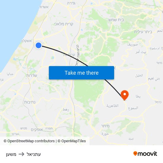 משען to עתניאל map