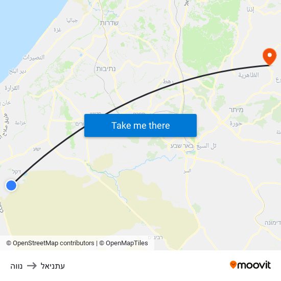 נווה to עתניאל map