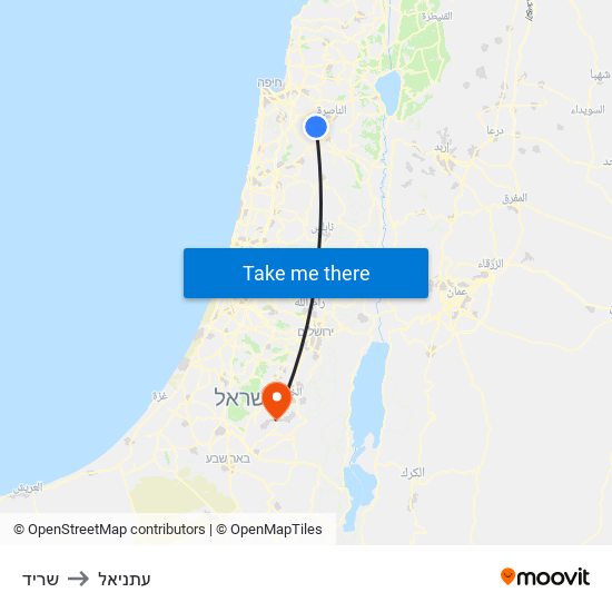 שריד to עתניאל map