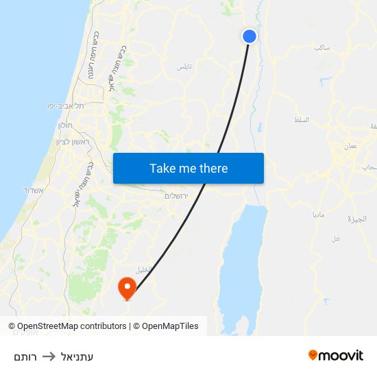 רותם to עתניאל map