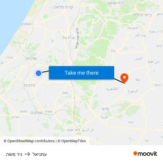 ניר משה to עתניאל map