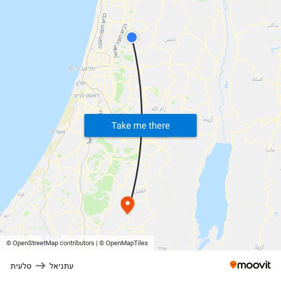 סלעית to עתניאל map