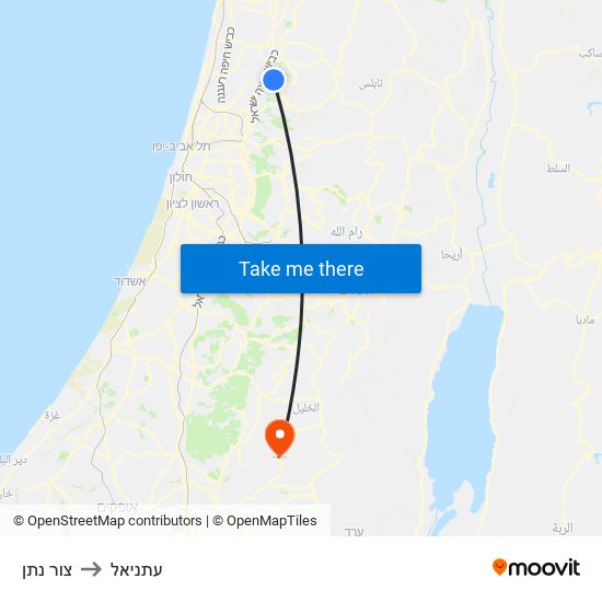 צור נתן to עתניאל map