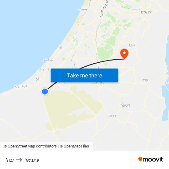 יבול to עתניאל map