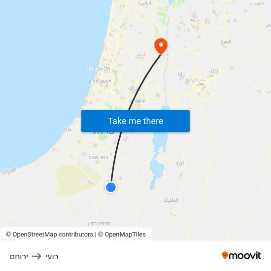 ירוחם to רועי map