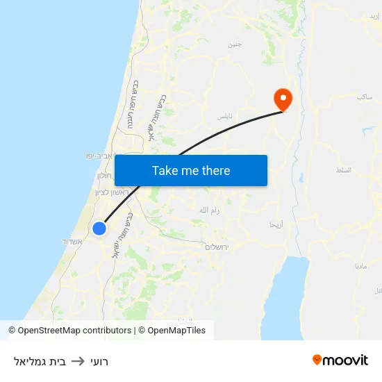 בית גמליאל to רועי map