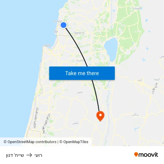 שייח' דנון to רועי map