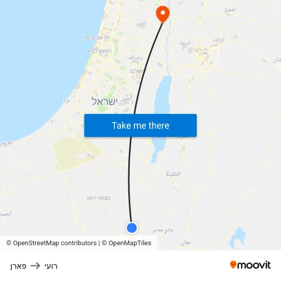 פארן to רועי map