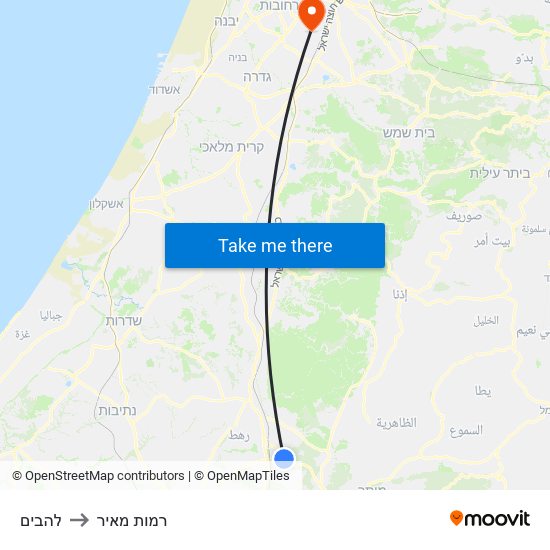 להבים to רמות מאיר map