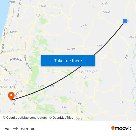 רועי to רמות מאיר map