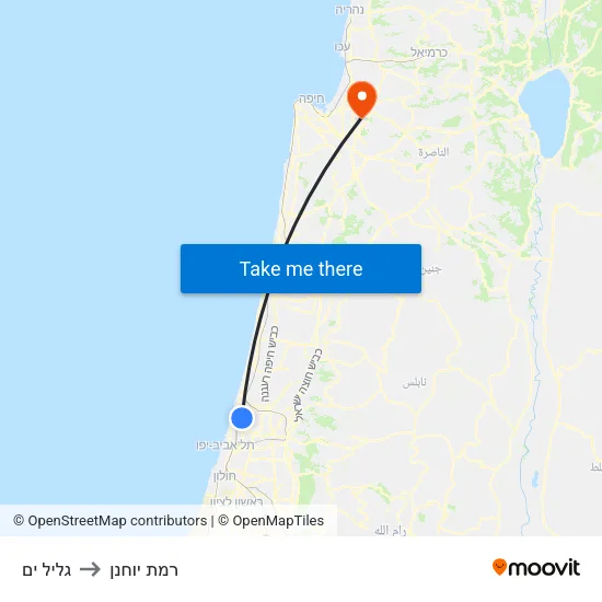 גליל ים to רמת יוחנן map