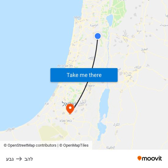 גבע to להב map