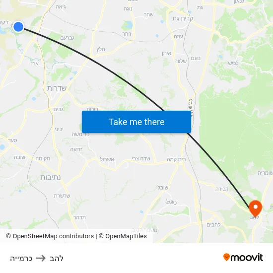 כרמייה to להב map